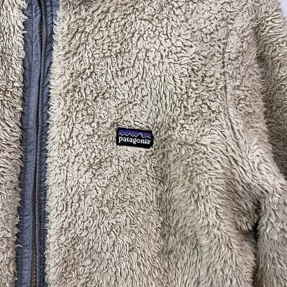 Patagonia Jacket Los Gatos Fleece Women's M Beige Tan Cozy Zip Outdoor Warm - Picture 4 of 13
